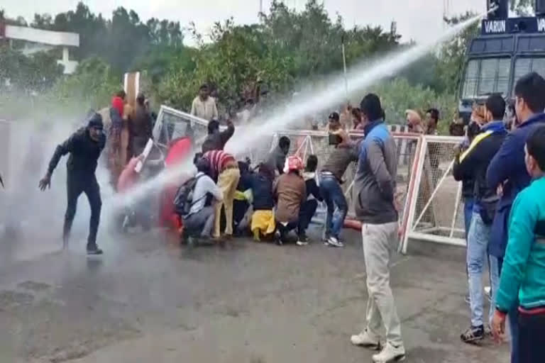 water canon use on jbt candidate in panchkula