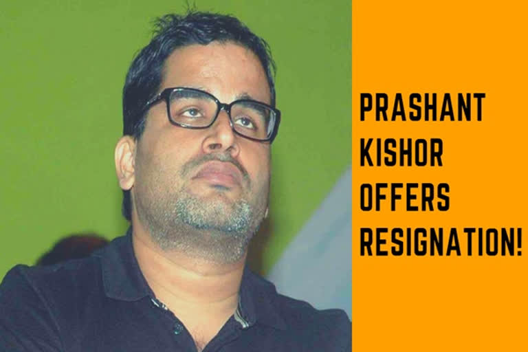 Prashant Kishor offers resignation to Nitish Kumar