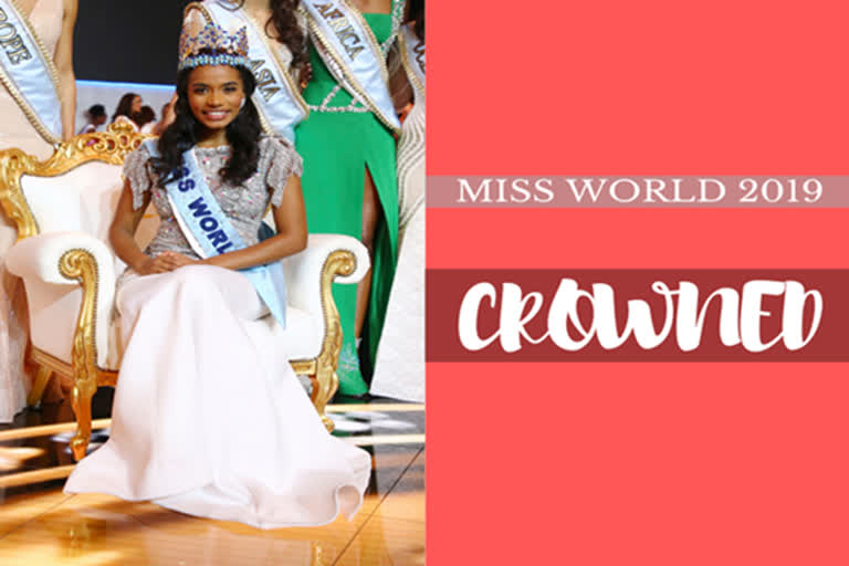 Winner of Miss World 2019, Toni-Ann Singh of Jamaica at the 69th annual Miss World competition at the Excel centre in London Saturday.