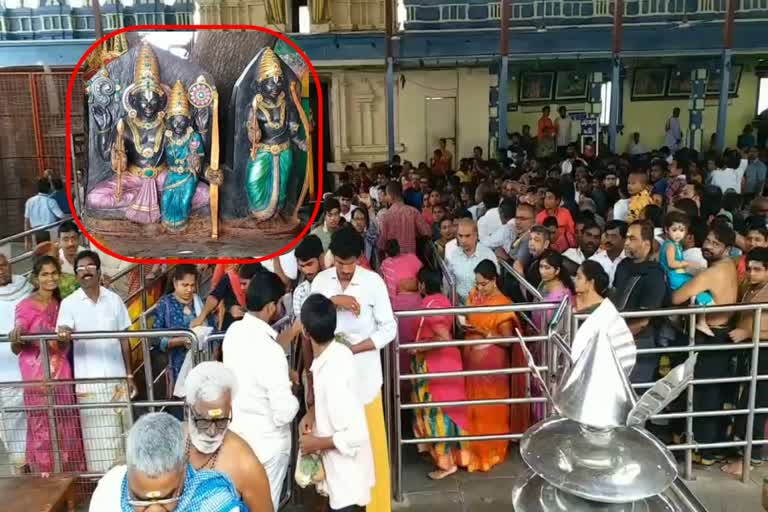 Heavy rush of devotees at Bhadradri temple