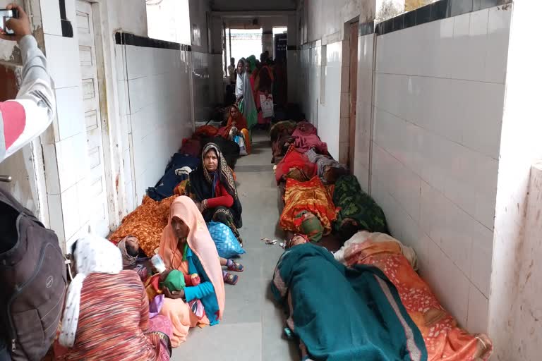 After the sterilization operation, the women were laid on the floor.