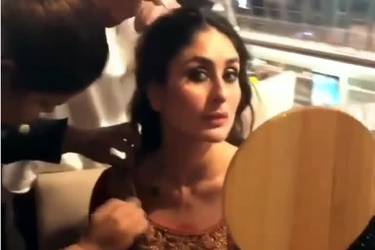 Kareena gets ready at Bengaluru airport for cousin's roka