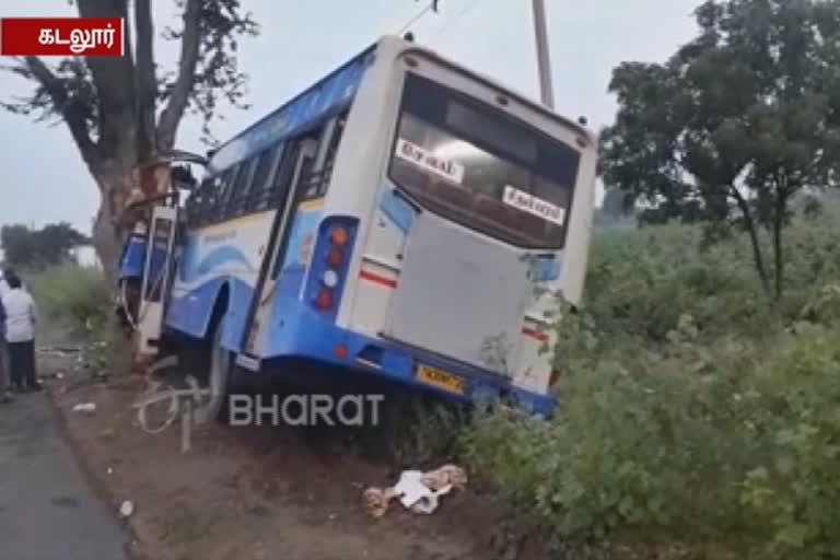 cuddalore veppur bus accident 1 dead 20 injury