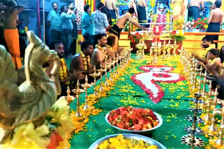 AYYAPPA PADI POOJA HELD IN GRAND WAY IN GODHAWARIKHANI