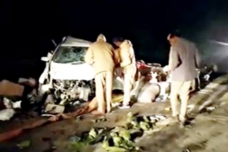 Barmer news, vehicles collision, बाड़मेर समाचार, राष्ट्रीय राजमार्ग