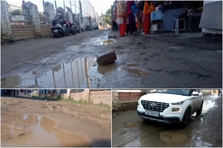 bad condition of road in paonta sahib