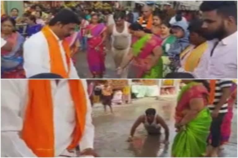 Ranebennur constituency  MLA Arunakumar Poojara visit kottureshwara temple