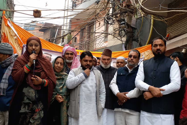 Foundation stone of EDMC school building in Maujpur delhi