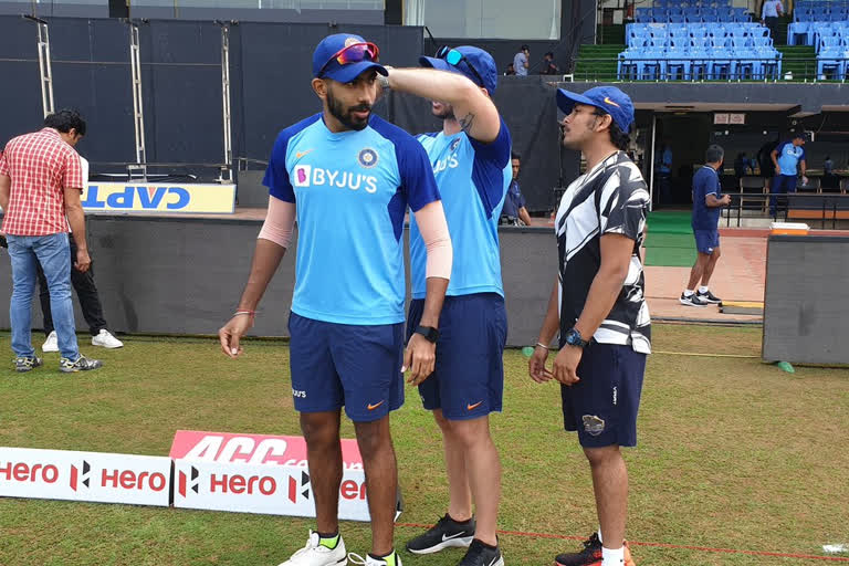 Jasprit Bumrah at India training session ahead of Visakhapatnam ODI