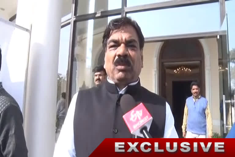 etv-bharat-holds-exclusive-talk-with-minister-lakhan-ghanghoria-in-bhopal