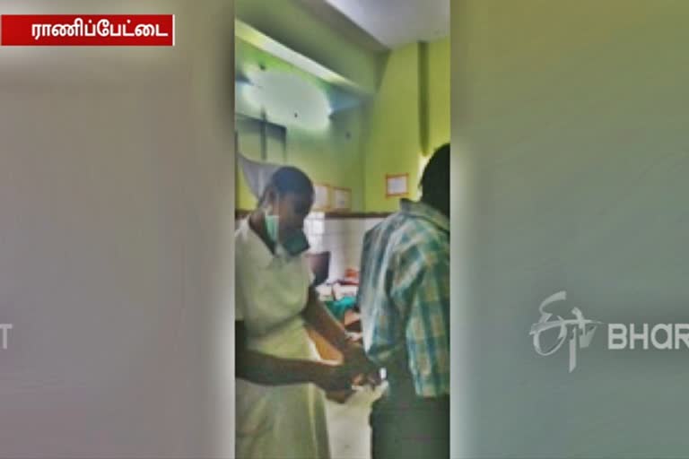 Ranipet govt hospital nurse talking in cellphone and giving injection lethargically to patients video got viral