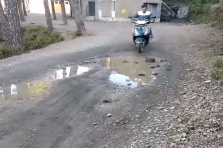 bad condition of road in poanta sahib