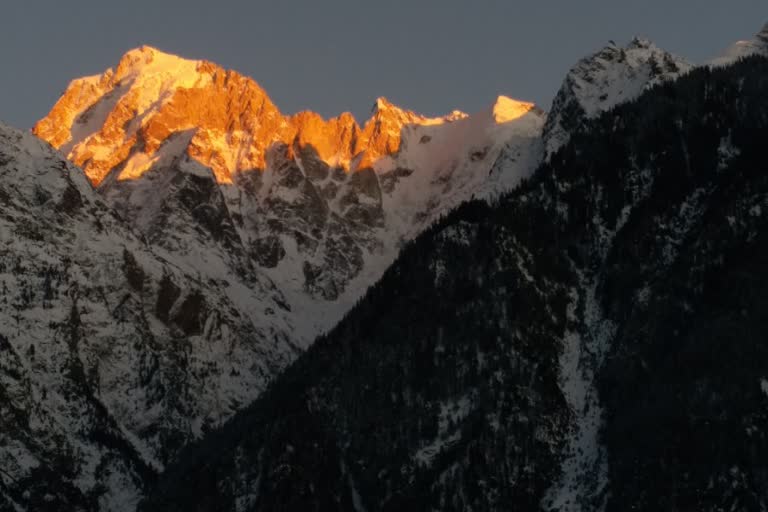 kinnaur kinnar kailash range red sun light rise