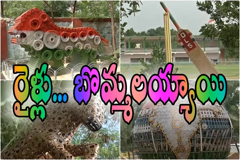 vishaka railway creating art with train scrap