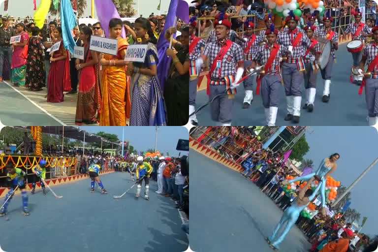 national level roler skating championship grandly started in vishaka