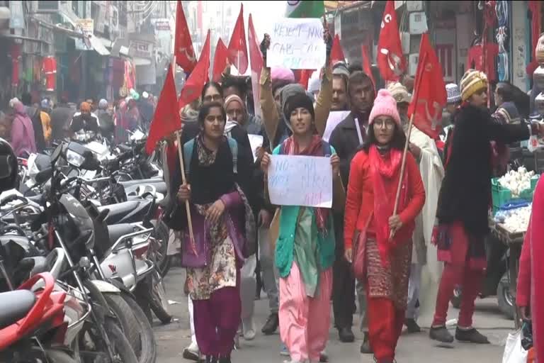 Left parties protest against citizenship amendment law i