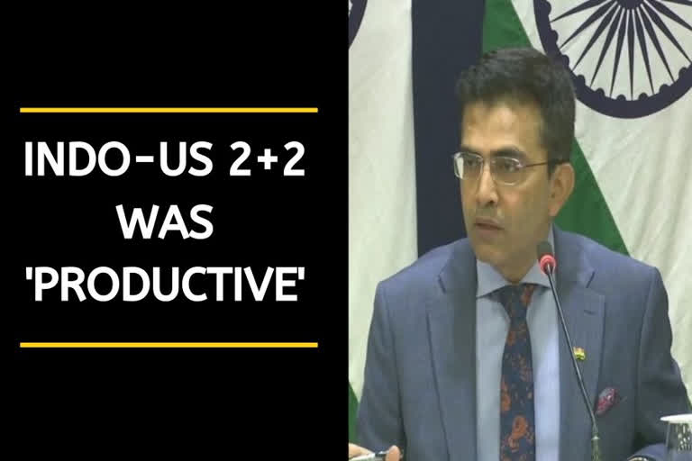 Indo-US 2+2 was 'productive', resolved to enhance strategic global partnership: MEA