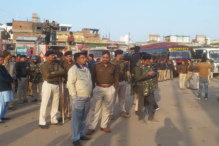 Bulldozers were also fired at the office of the Satna Bus Honors Association