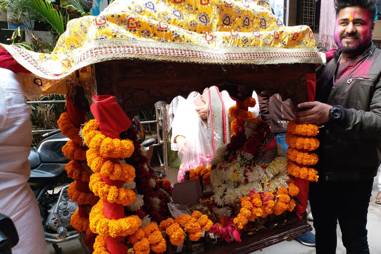 Sai palanquin yatra in Kalkaji temple