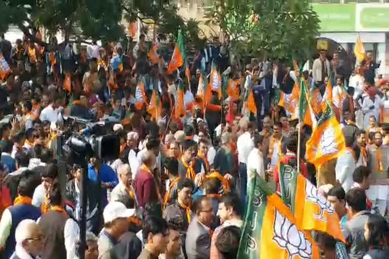 BJP foot march Jaipur, भाजपा पैदल मार्च जयपुर