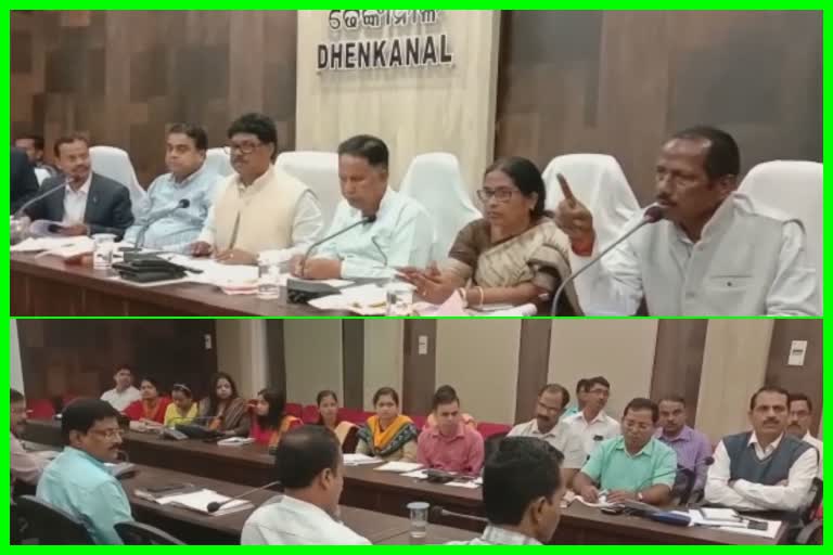 minister sudam marndi revenue review meeting in dhenkanal