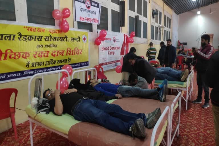 Blood donation camp in sundernagar Red Cross fair