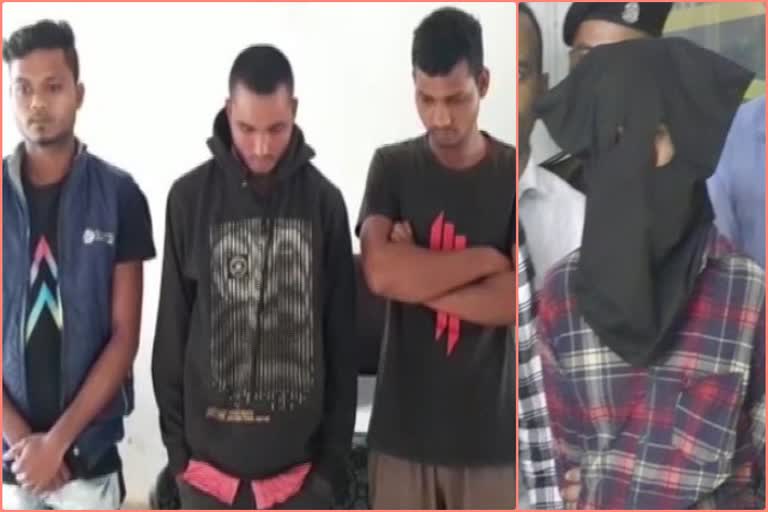 ನಾಲ್ವರು ಆರೋಪಿಗಳನ್ನು ಬಂಧಿಸಿದ ಪೊಲೀಸರು, 4 accused were arrested in connection with the alleged rape