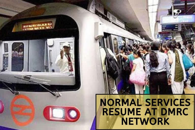 Delhi: Normal service resumes on entire DMRC network, all stations opened