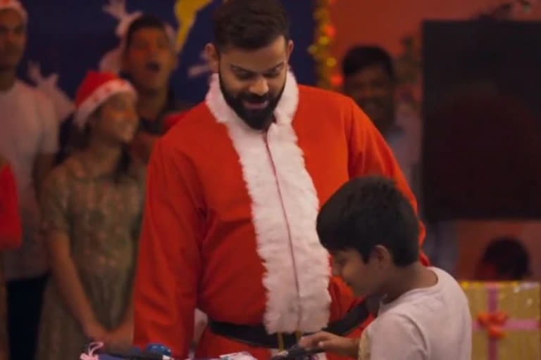 Virat Kohli turns Santa Claus to surprise kids in shelter home