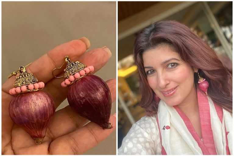 Twinkle Khanna flaunts onion earrings gifted by hubby Akshay