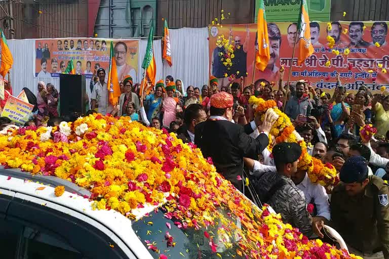 JP Nadda reached Indore for the first time