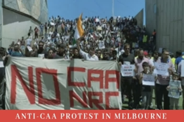 Protest in Melbourne against Citizenship Act