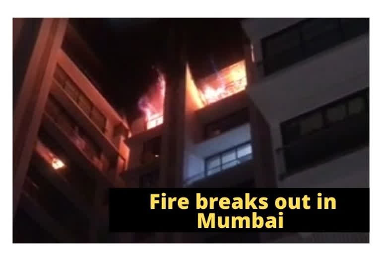 Massive Fire breaks out at a building in Vile Parle, Mumbai  fire in mumbai  Vile Parle area in West Mumbai  fire news  മുംബൈയിൽ കെട്ടിടത്തിന്‌ തീപിടിച്ചു  Massive Fire breaks out at a building in Vile Parle  Massive Fire breaks out at Mumbai