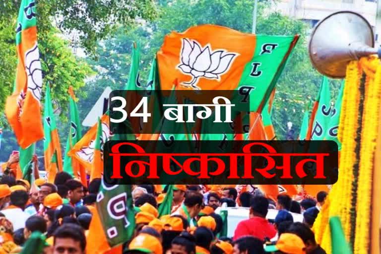 bjp removed 34 rivals in gariyaband