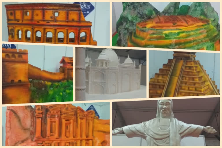 7 wonders of the world created in cake at Mysore