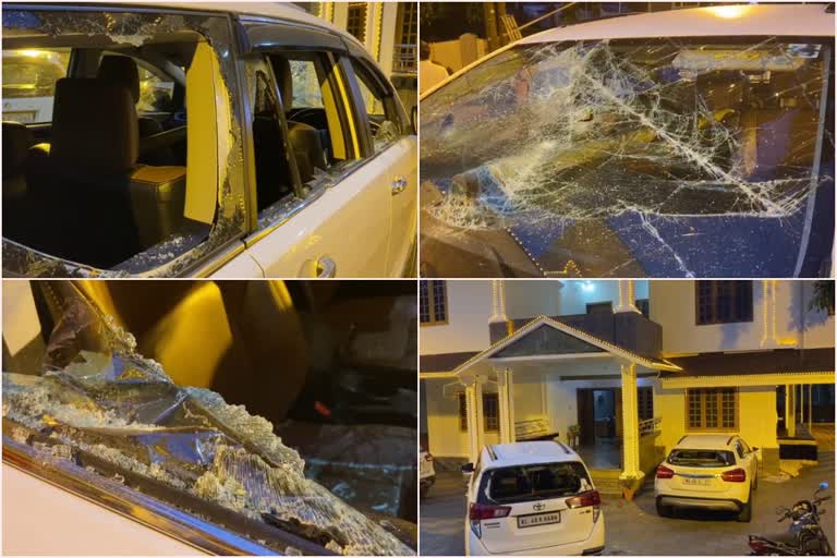 sreekandapuram car attack  ശ്രീകണ്‌ഠപുരത്ത് കാറുകൾ അടിച്ചു തകർത്തു  mad person attack