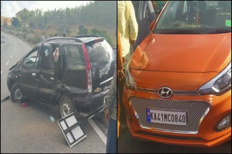 collision between cars in chickballapura