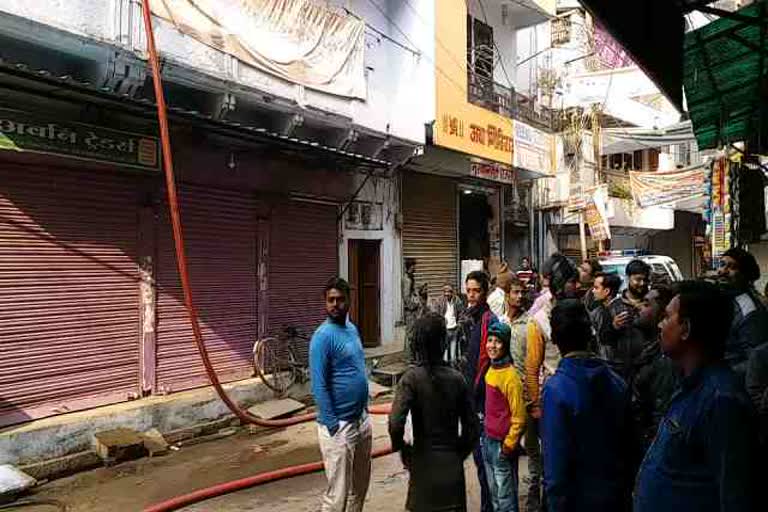 House on fire in Gwalior