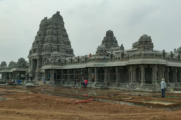 yadadri temple works in yadadri bhuvanagiri district