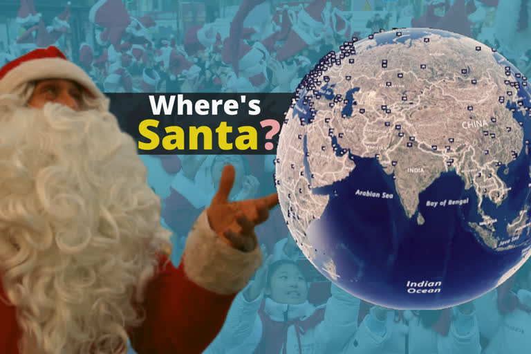 NORAD tracks Santa  Andrew Morgan tracks Santa  ISS tracks Santa  Santa's international tracking  സാന്താ ക്ലോസ് ഇന്ത്യയുടെ മുകളില്‍  യുഎസ്  നോറാഡ് വാർത്ത