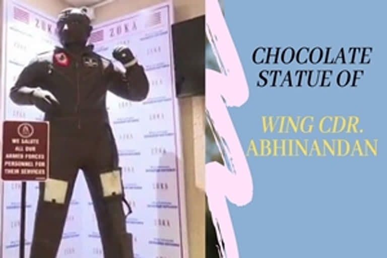 Puducherry cafe makes chocolate statue in honour of Wing Commander Abhinandan