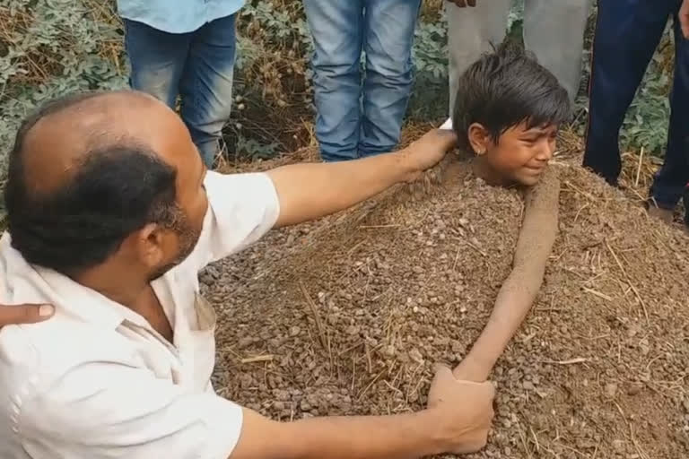 Solar Eclipse and Superstitions Children in this Village get burid during the Eclipse to cure disability