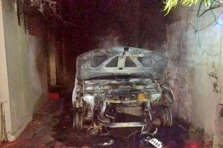 Unknown people set fire to church secretary's house in bilaspur