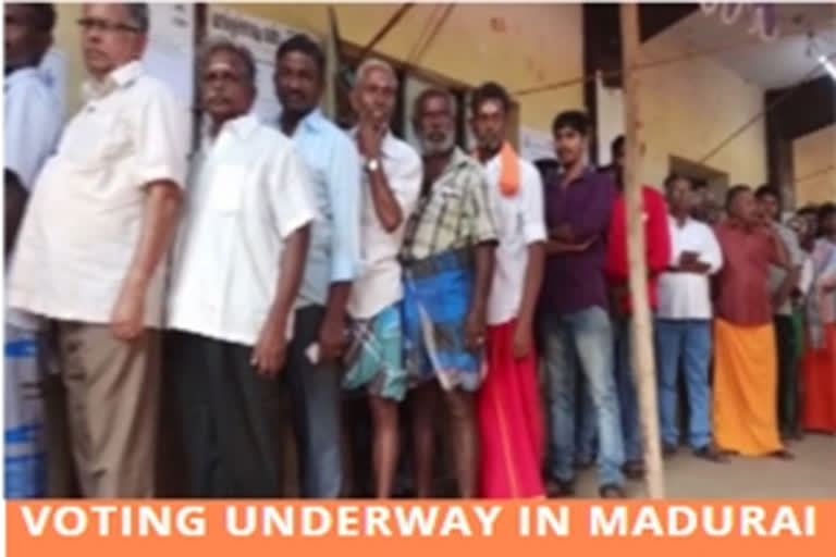 Voting underway at polling stations in Madurai