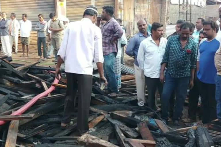 fire accident  in timbar depo at ananthapur