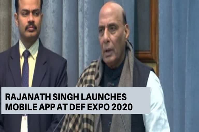 Defence minister launches app to assist visitors heading for Def Expo 2020