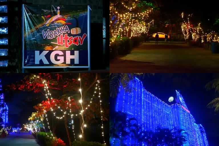 huge lightings at vishakapatnam for vishaka utsav