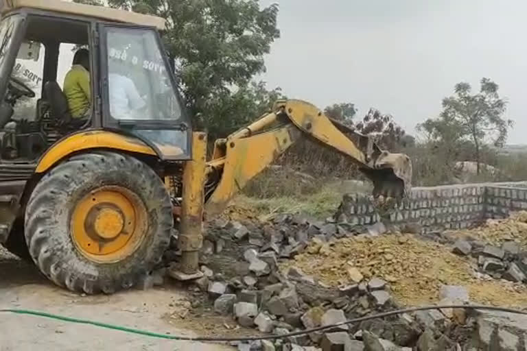 illegal constructions demolition in sangareddy