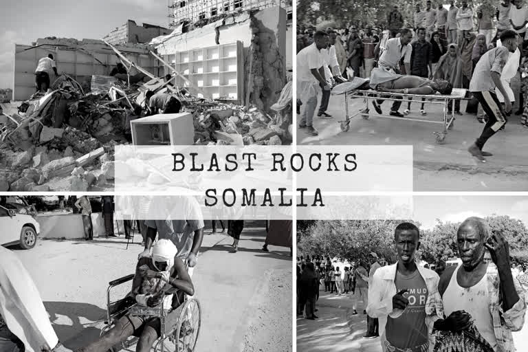 Images of wounded civilians at the Somali car bomb