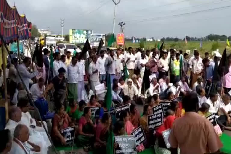 tadikonda farmers protest for amaravathi